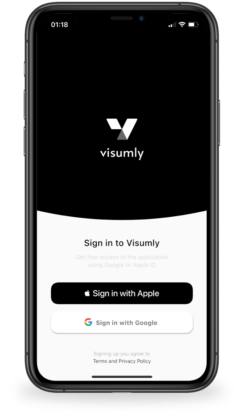 Visumly mobile app